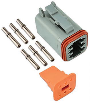 DEUTSCH -PISTOKE 6-PIN, 0,5-1,5 MM